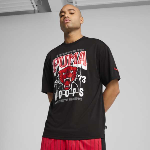 Rival Rage Basketball Tee Men, PUMA Black, large-MEX