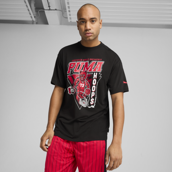 Rival Rage Basketball Tee Men, PUMA Black, large-ZAF