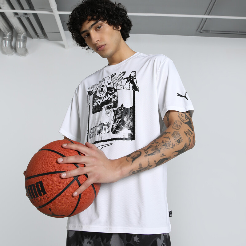 

Men's PUMA Rival Rage Relaxed Fit Basketball Tee