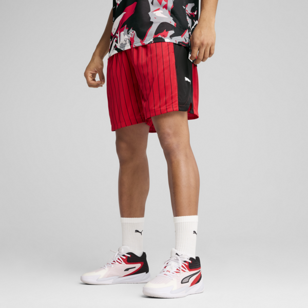 Shorts estampados Rival Rage Heritage para hombre, For All Time Red-PUMA Black, large-MEX