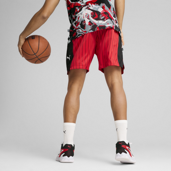 Shorts estampados Rival Rage Heritage para hombre, For All Time Red-PUMA Black, large-MEX