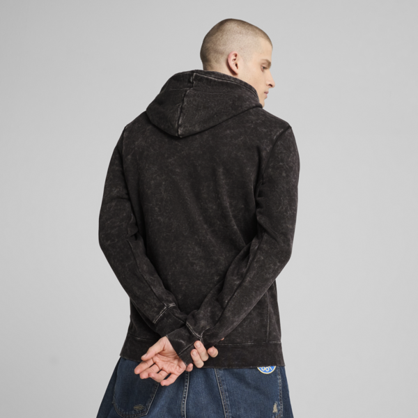 PUMA Class Washed Hoodie Men, PUMA Black, large-ZAF