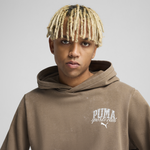 PUMA Class Washed Hoodie Men, Totally Taupe, large-ZAF
