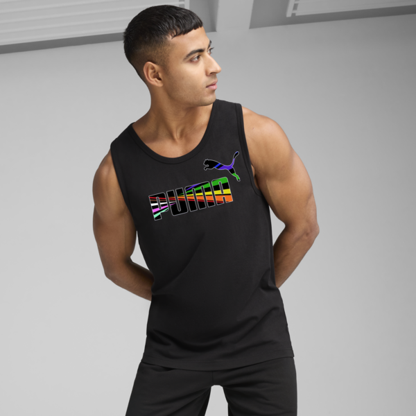Playera sin mangas Love United para hombre, PUMA Black, large-MEX
