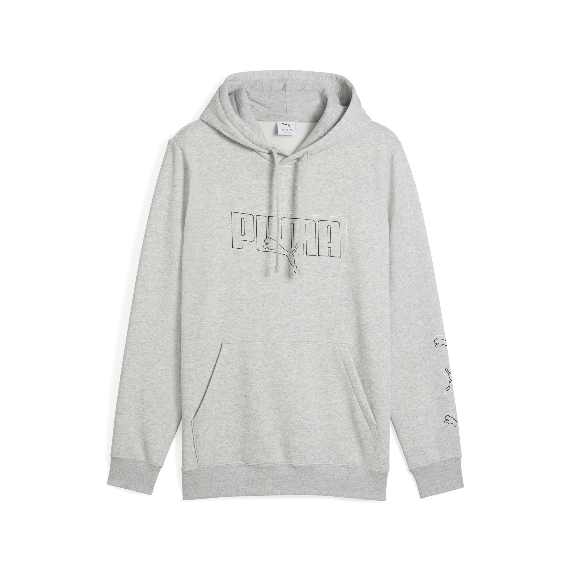 Puma Essentials Logo Lab Hoodie Men In Gray