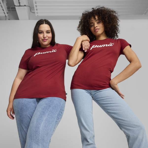 Ess Script Tee, Intense Red, large-ZAF