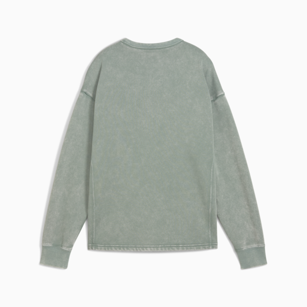 PUMA CLASS Comfort Washed Crew Women, Green Moon, large-ZAF