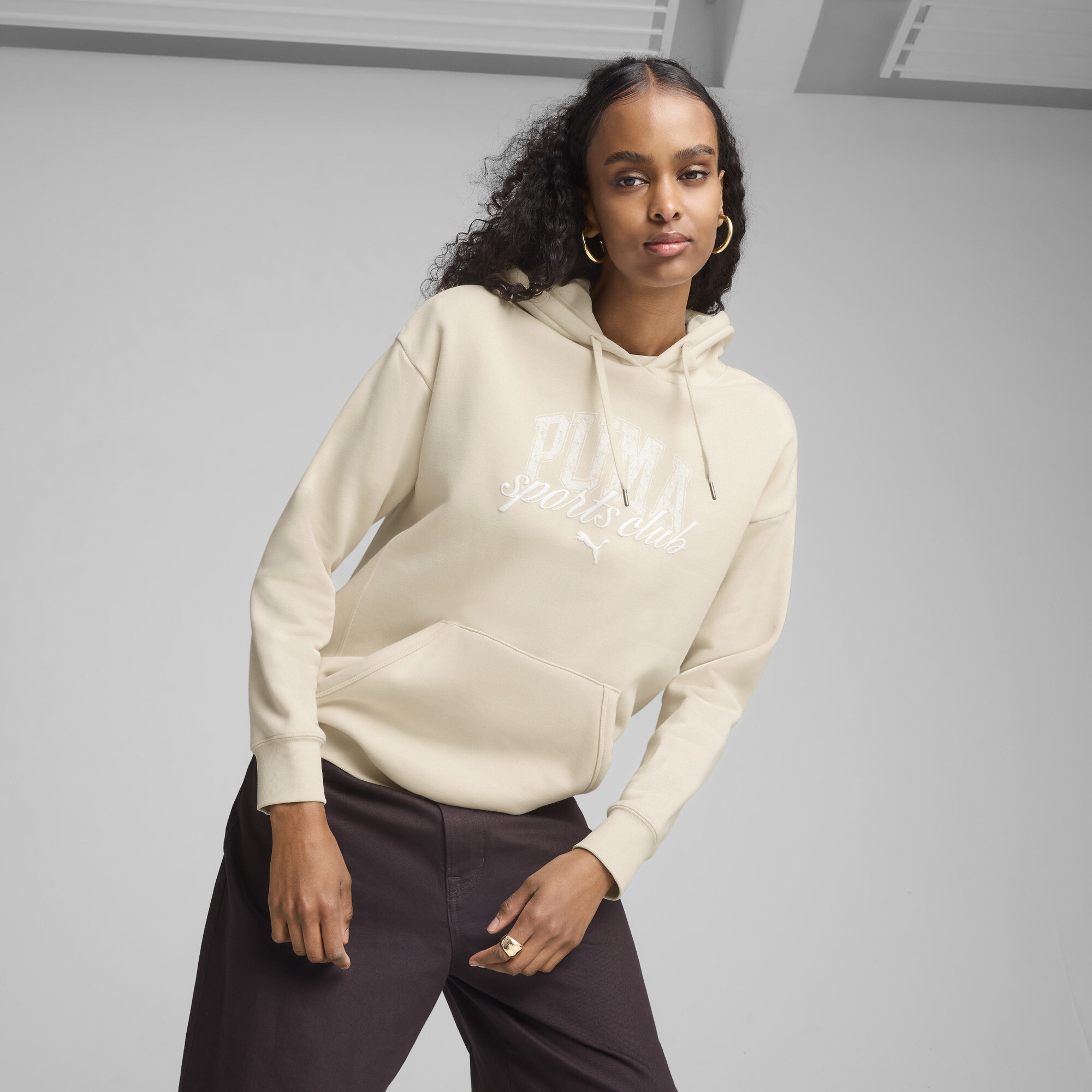 Puma CLASS Relaxed Hoodie Damen | Mit Print | Alpine Snow | Größe: S