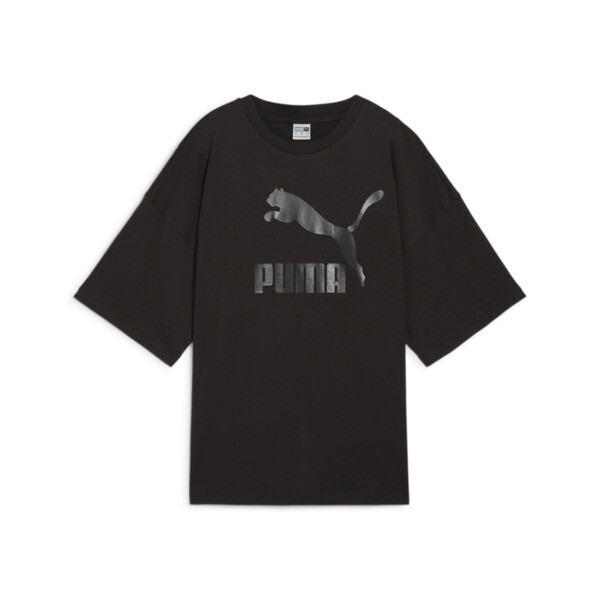 Classics Oversize Logo Tee, PUMA Black, large-ZAF