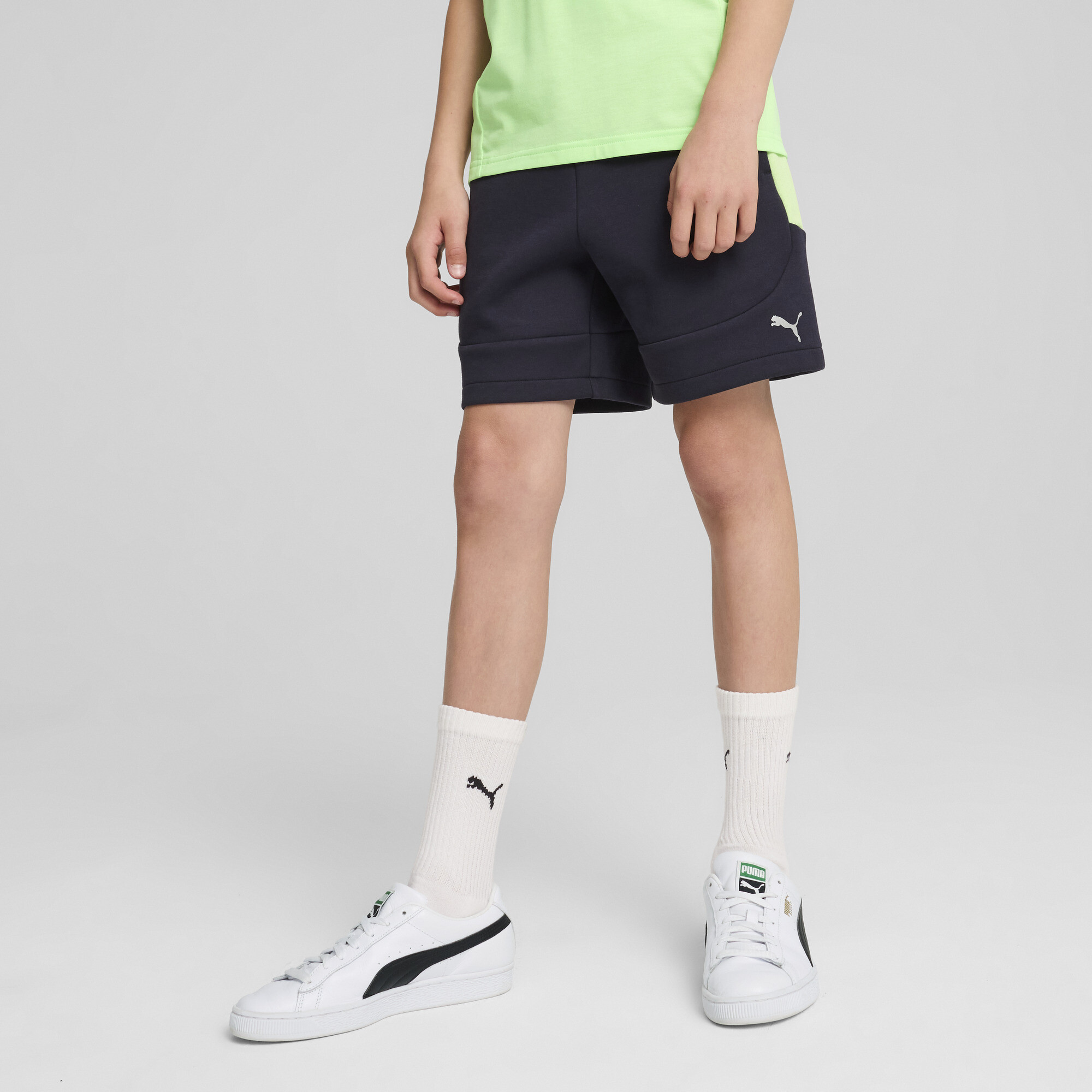 Puma Evostripe Shorts für Herren Für Damen Für Kinder | Mit Plain | New Navy | Größe: 15-16Y