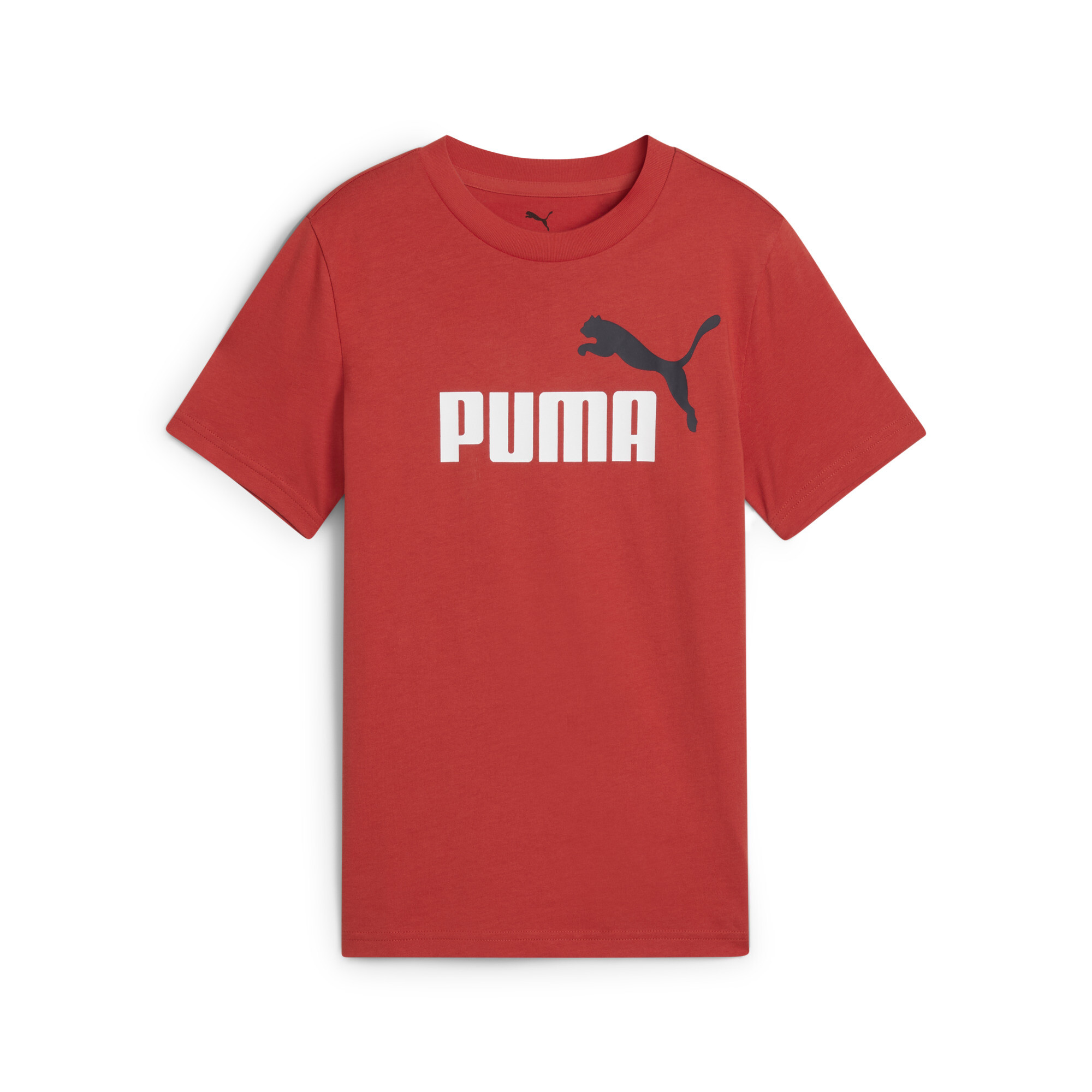 Puma Essentials Colour No.1 Logo T-Shirt Teenager Für Herren Für Damen Für Kinder | Mit Print | Red Fire | Größe: 7-8Y