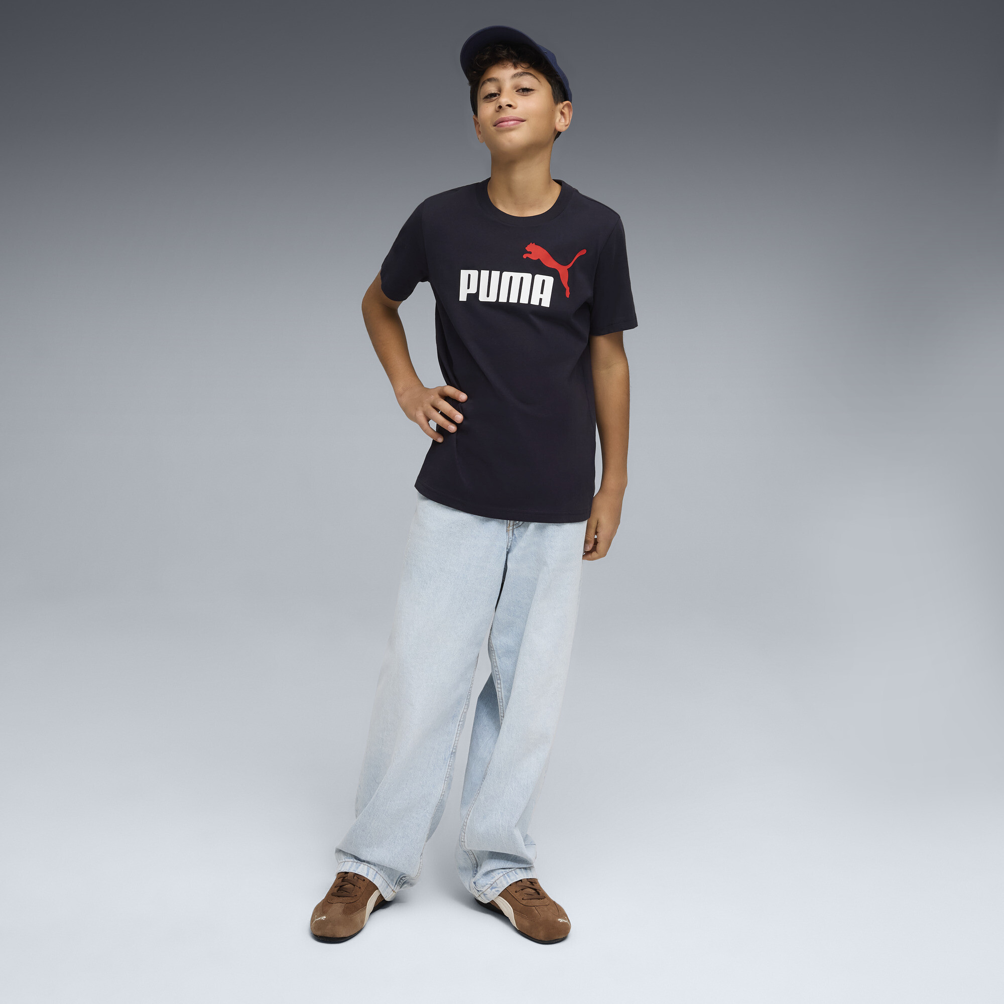 PUMA Essentials Colour No.1-logo T-shirt voor Heren, Blauw, Maat 9-10Y thumbnail 2