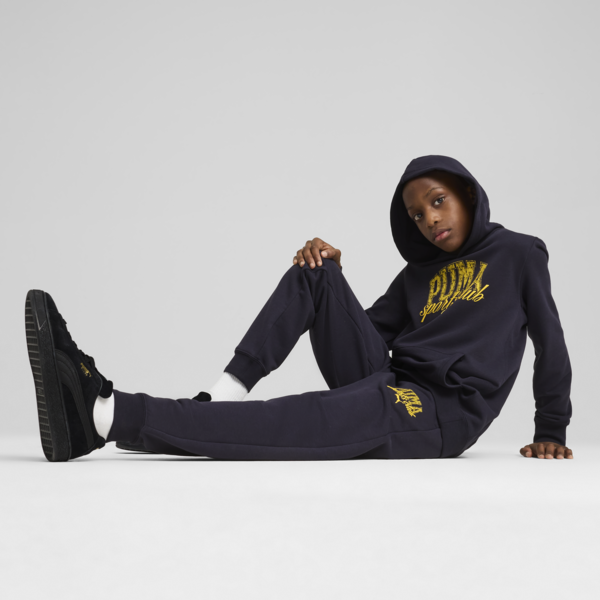 PUMA Class Hoodie Youth, New Navy, large-ZAF