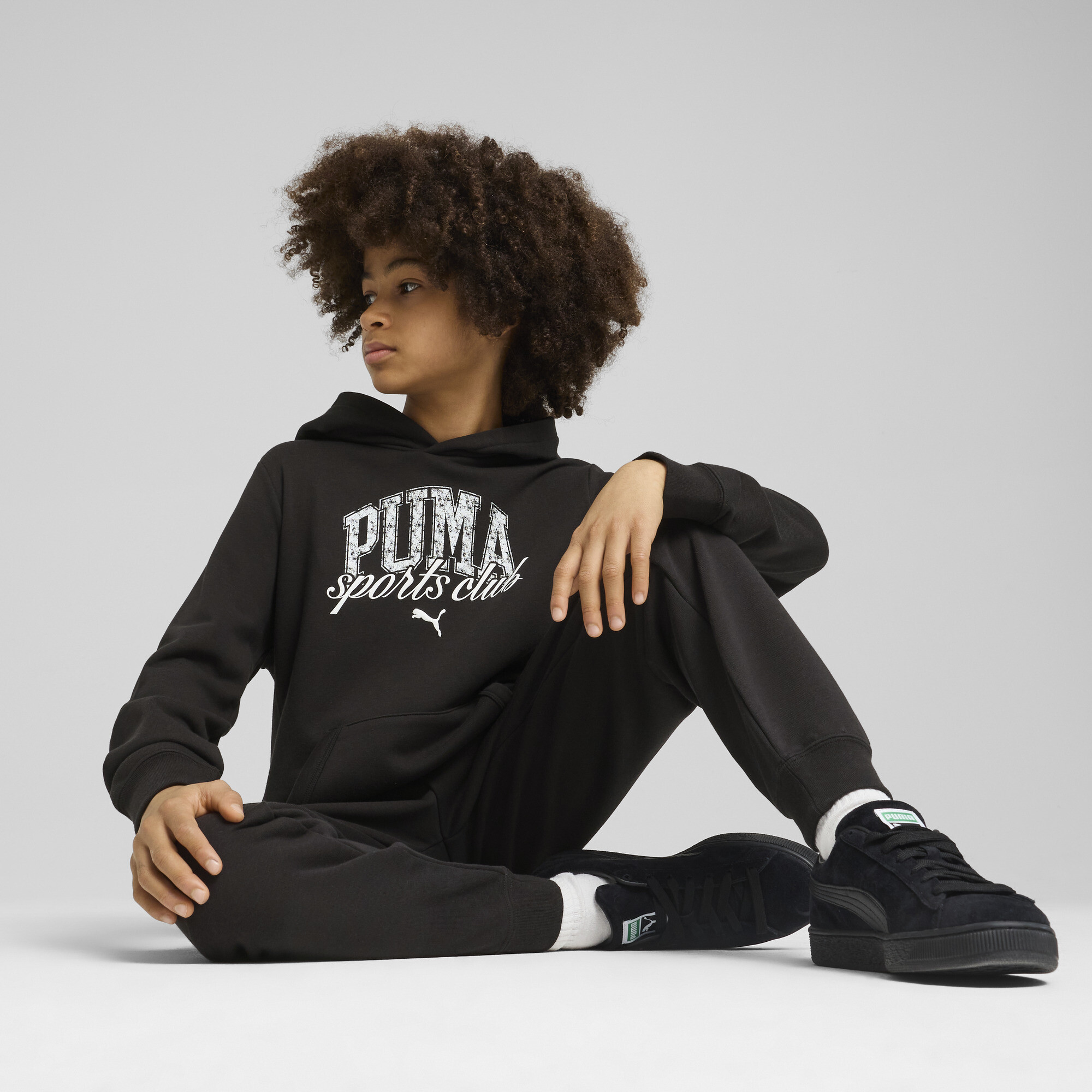 PUMA Class sweatpant voor Heren, Zwart, Maat 9-10Y