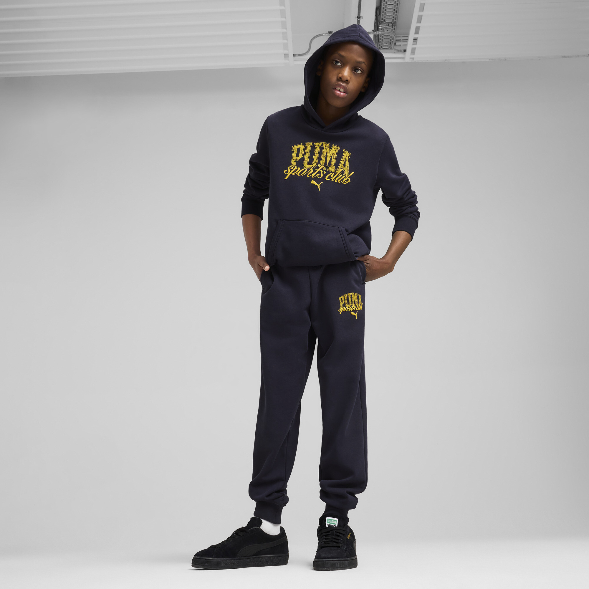 PUMA Class sweatpant voor Heren, Blauw, Maat 7-8Y