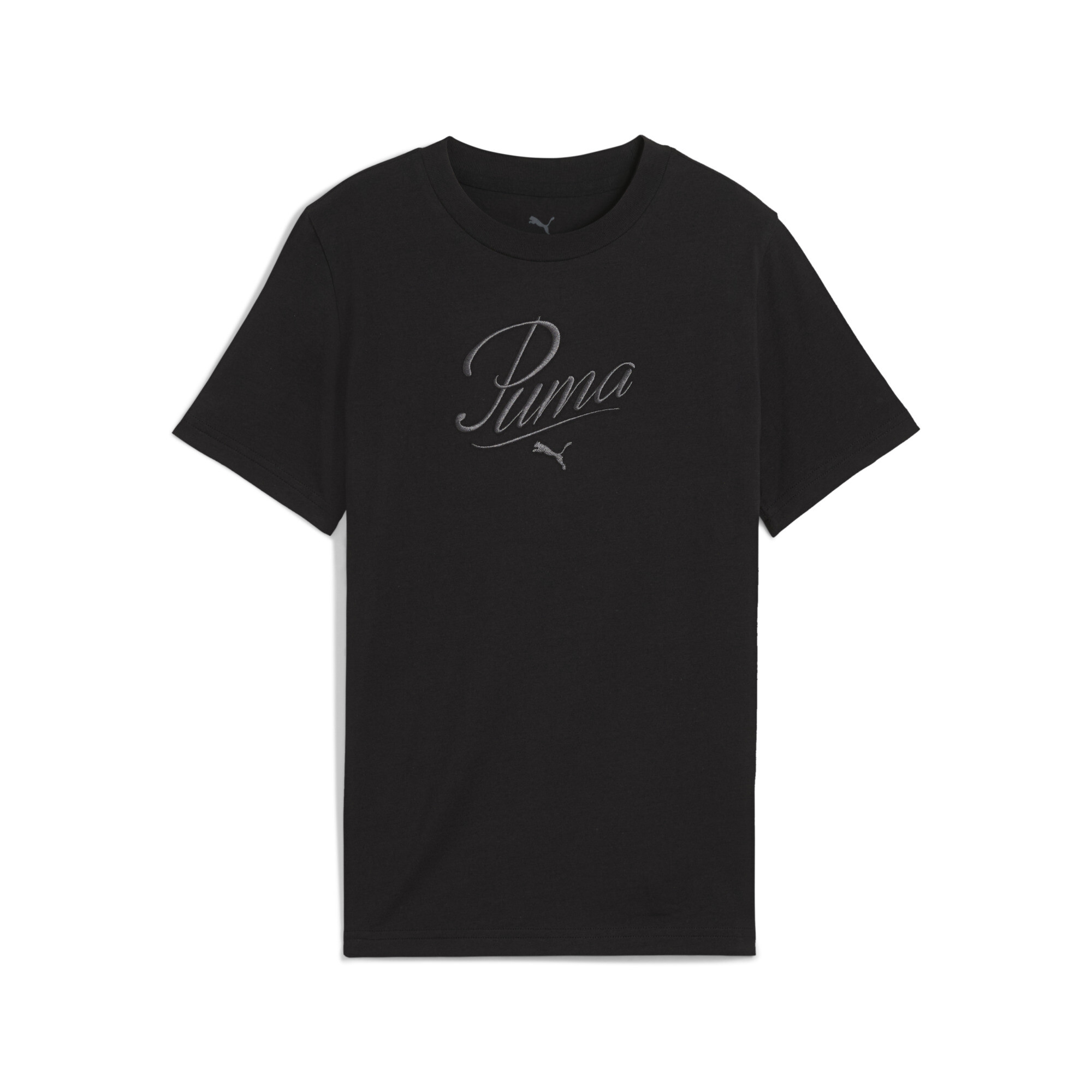 PUMA Essentials Script T-shirt voor Dames, Zwart, Maat 13-14Y thumbnail 3