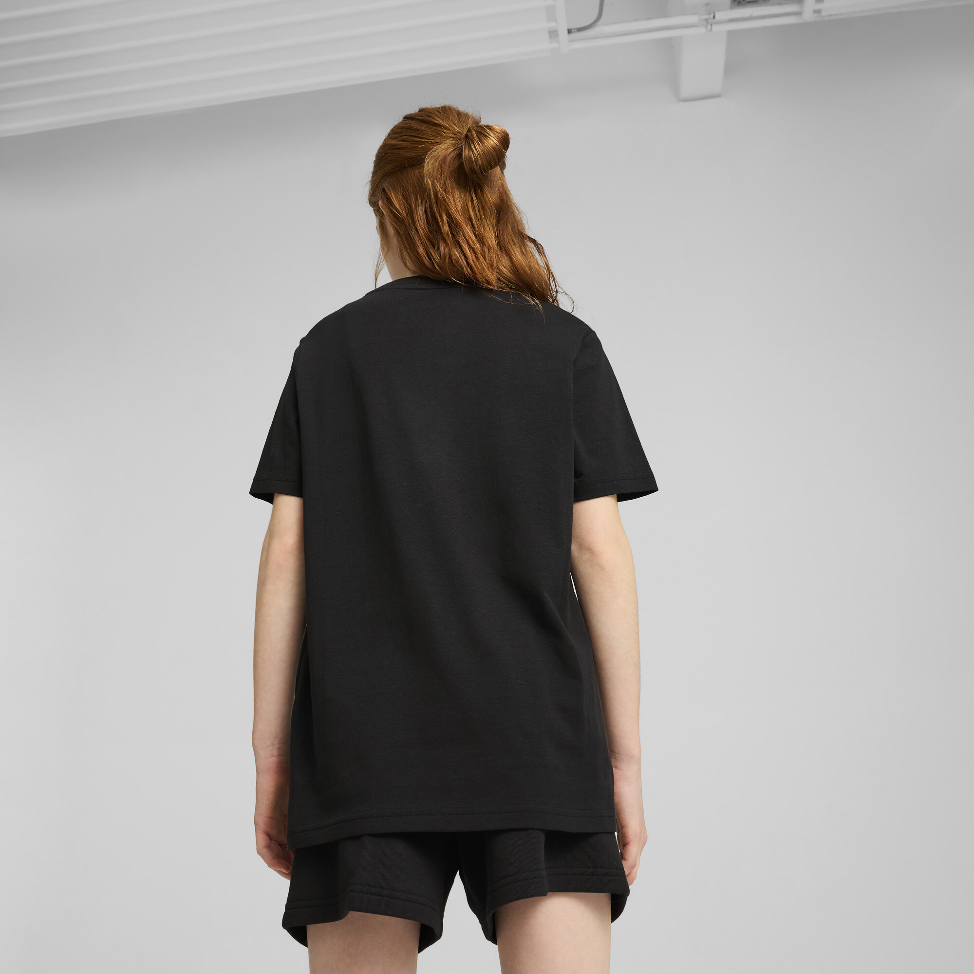 PUMA Essentials Script T-shirt voor Dames, Zwart, Maat 13-14Y thumbnail 5