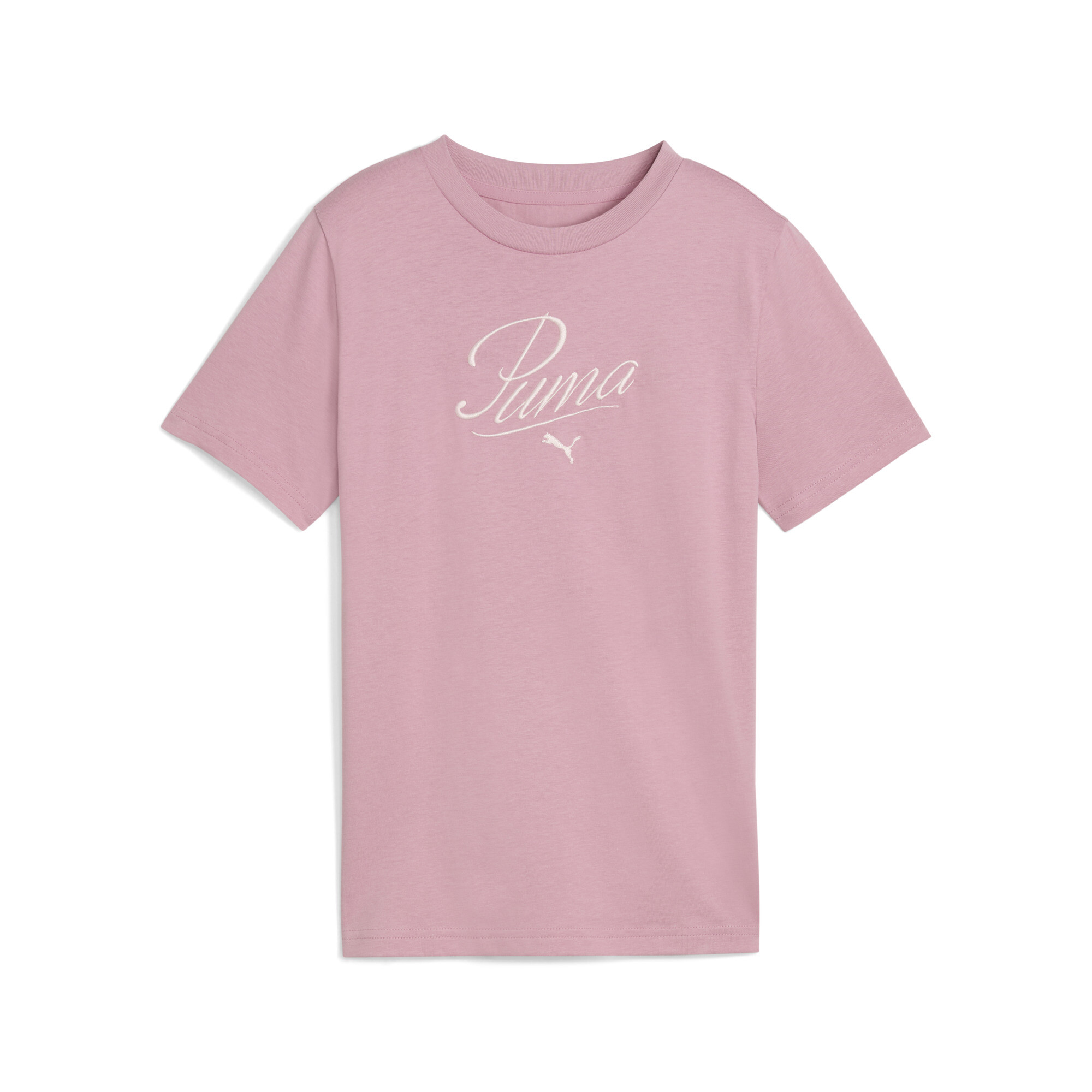 PUMA Essentials Script T-shirt voor Dames, Roze, Maat 9-10Y thumbnail 3