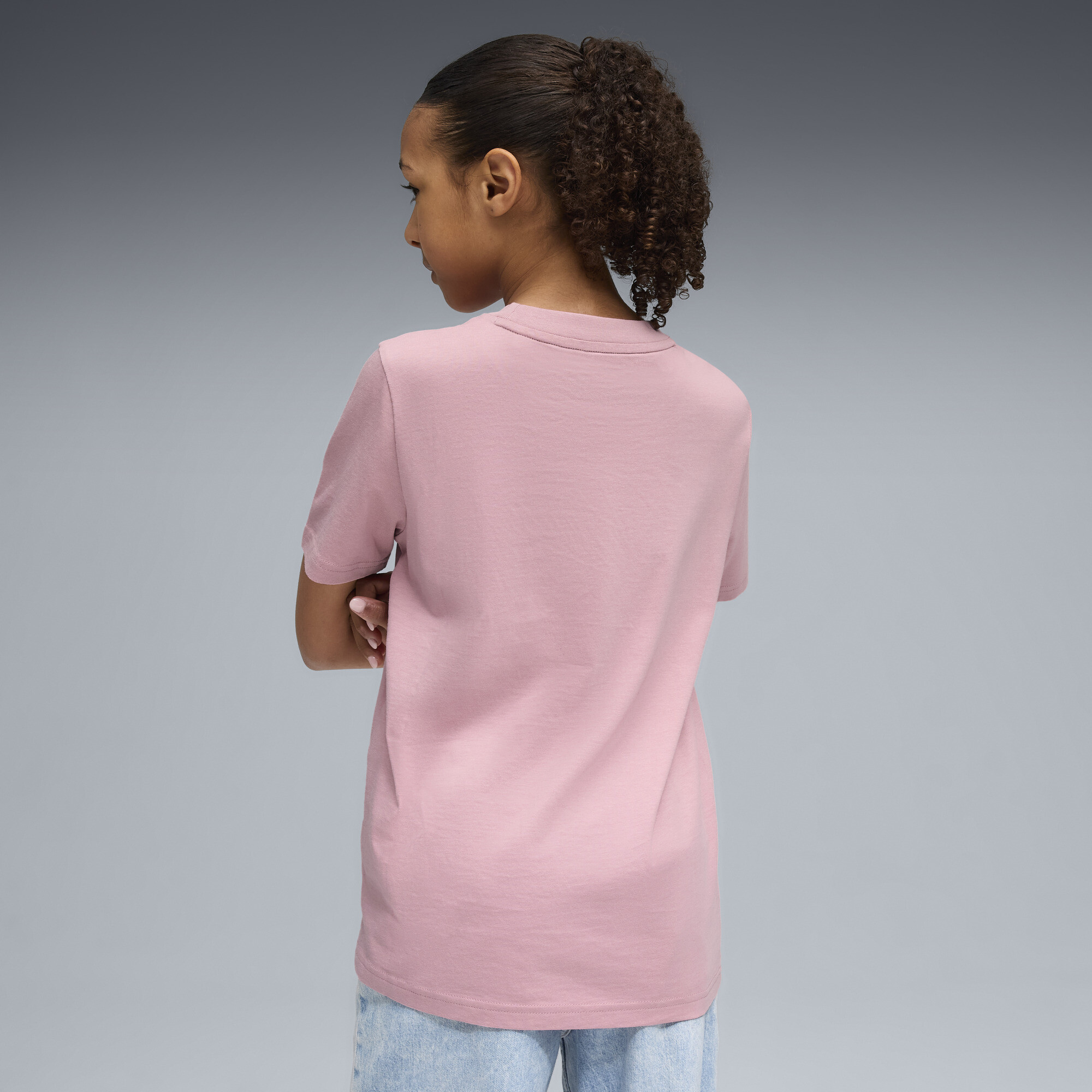 PUMA Essentials Script T-shirt voor Dames, Roze, Maat 9-10Y thumbnail 5