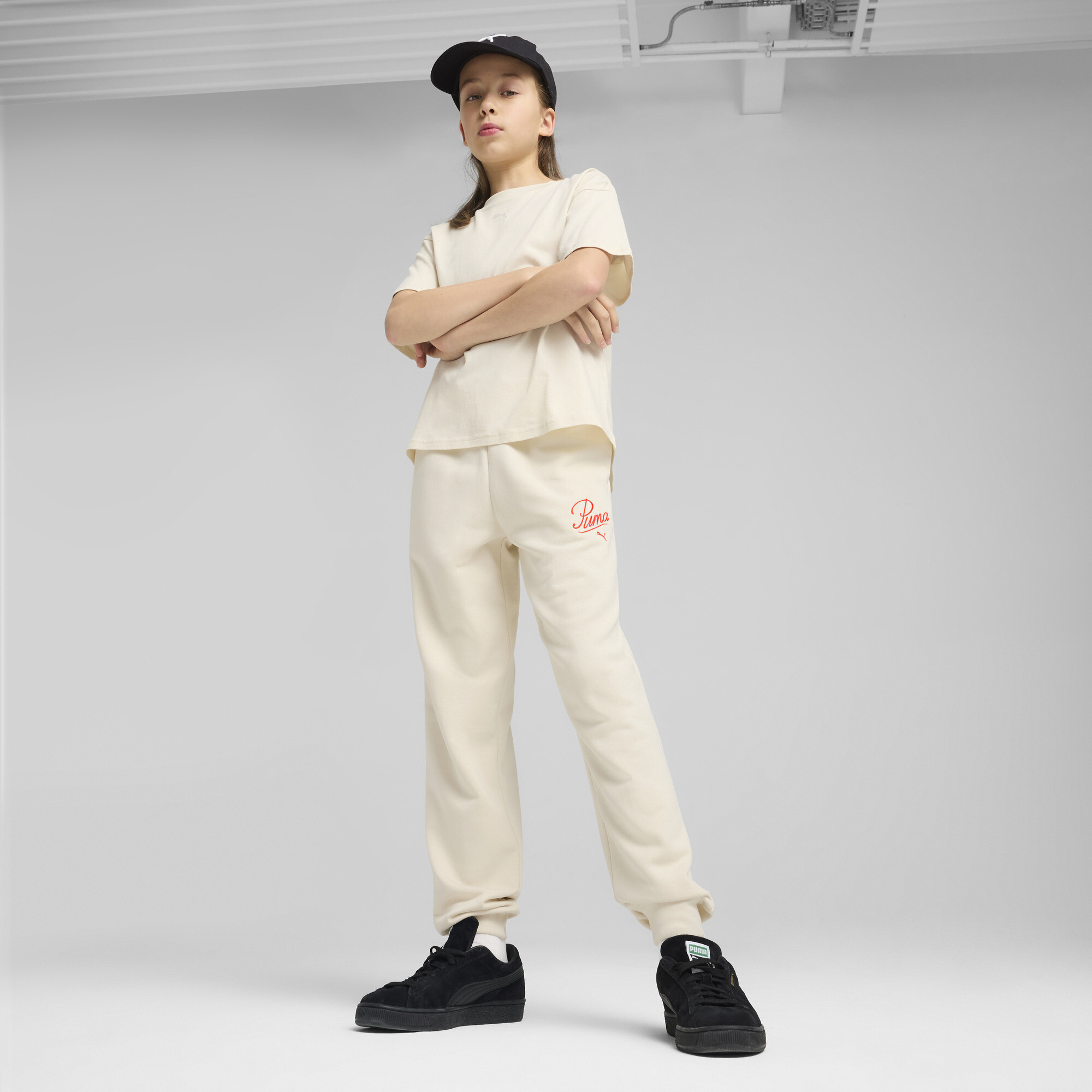 PUMA Essentials Script sweatpant, Alpine Snow