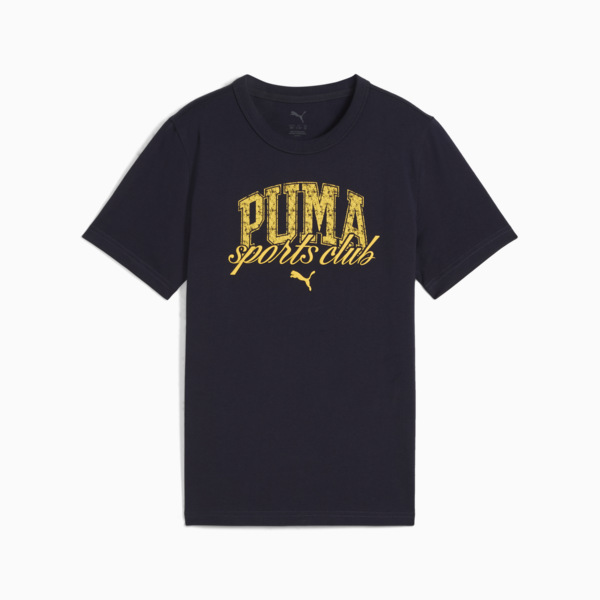 PUMA Class Graphic Tee Youth, New Navy, large-ZAF