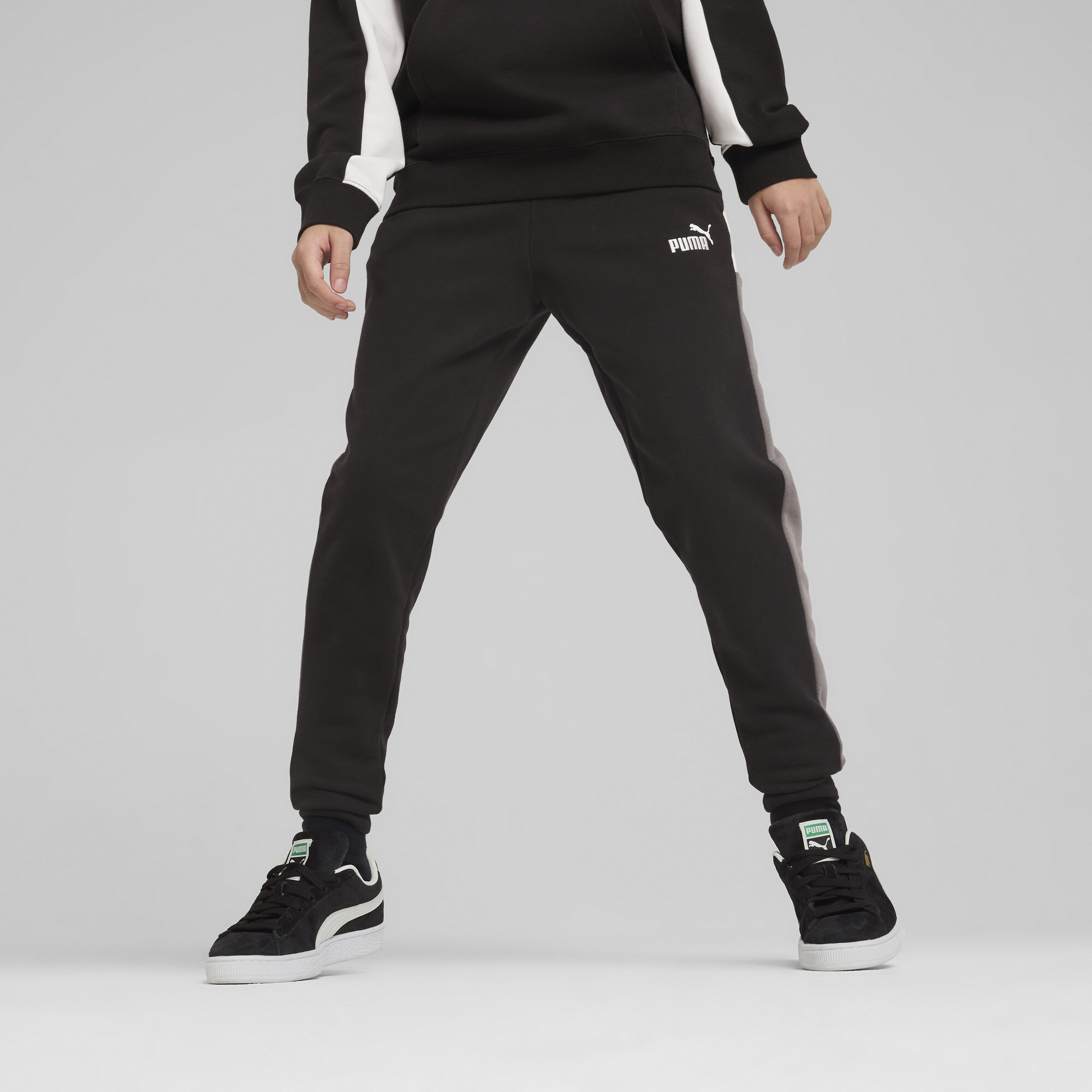 Puma Essentials Block Jogginghose Teenager Für Herren Für Damen Für Kinder | Mit Color Blocking | Black | Größe: 13-14Y