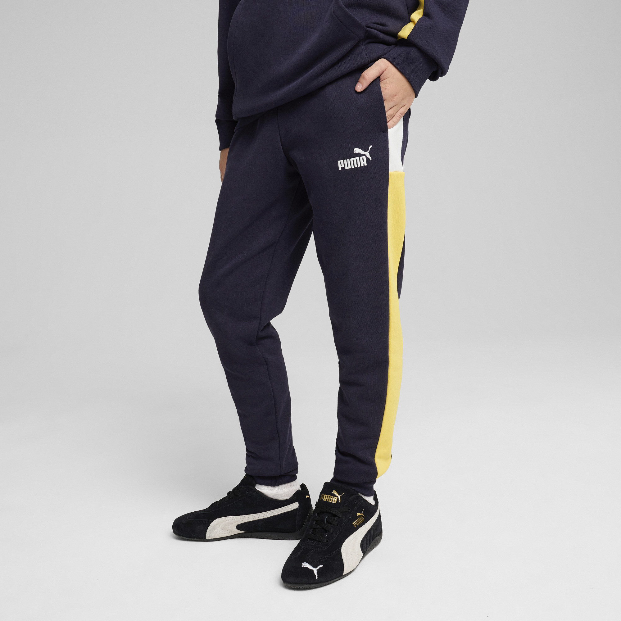 Puma Essentials Block Jogginghose Teenager Für Herren Für Damen Für Kinder | Mit Color Blocking | New Navy | Größe: 9-10...