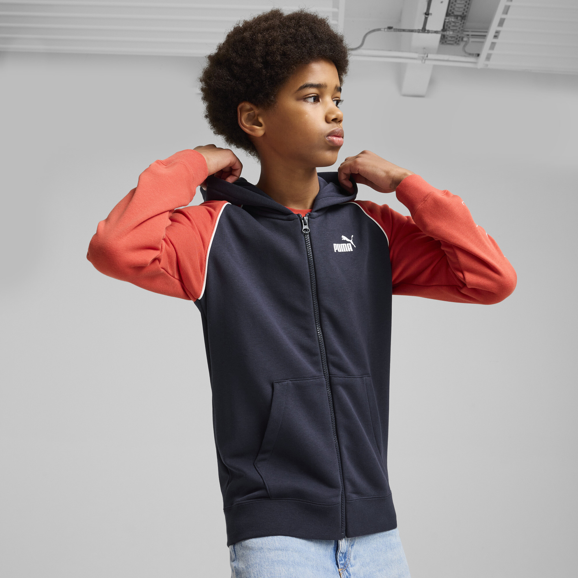 PUMA Sport Heritage Big Kids' Full-Zip Hoodie - Picture 8 of 10