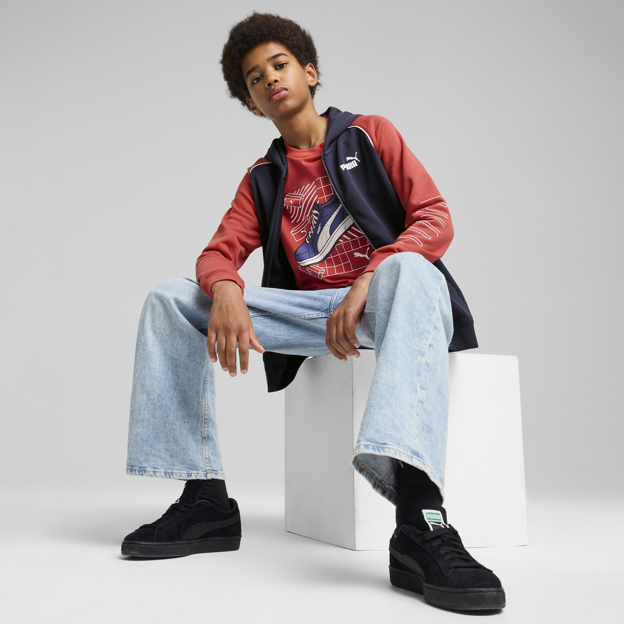 PUMA Sport Heritage Big Kids' Full-Zip Hoodie - Picture 9 of 10