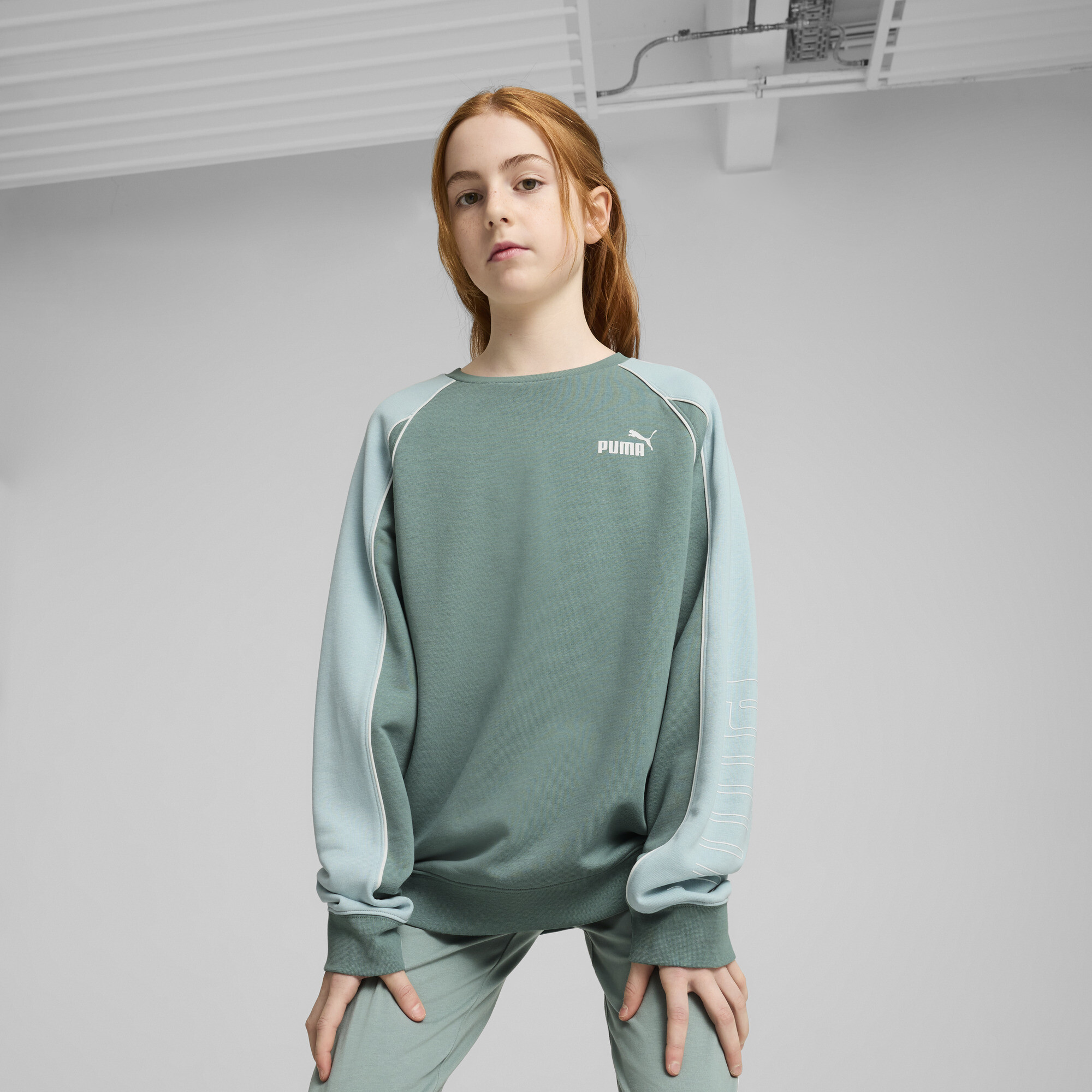 PUMA Sport Heritage Big Kids' Crew Sweatshirt - Picture 8 of 15