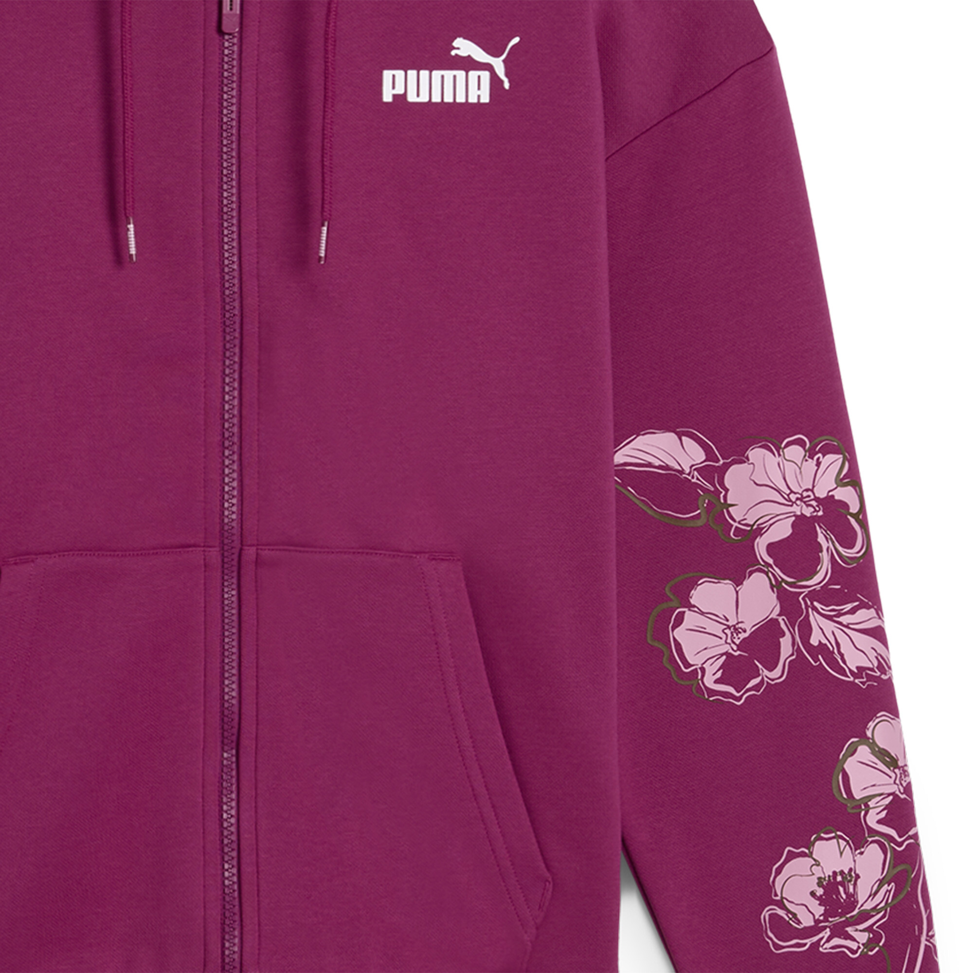 Hoodie Zippé Pleine Longueur ESS+ FLORAL VIBES Femme