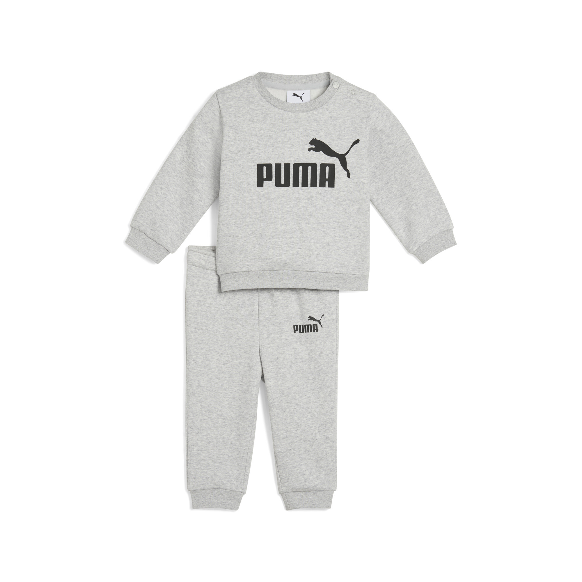 Puma Minicats Essentials Crew Set Baby | Mit Plain | Light Gray Heather | Größe: 2-3Y