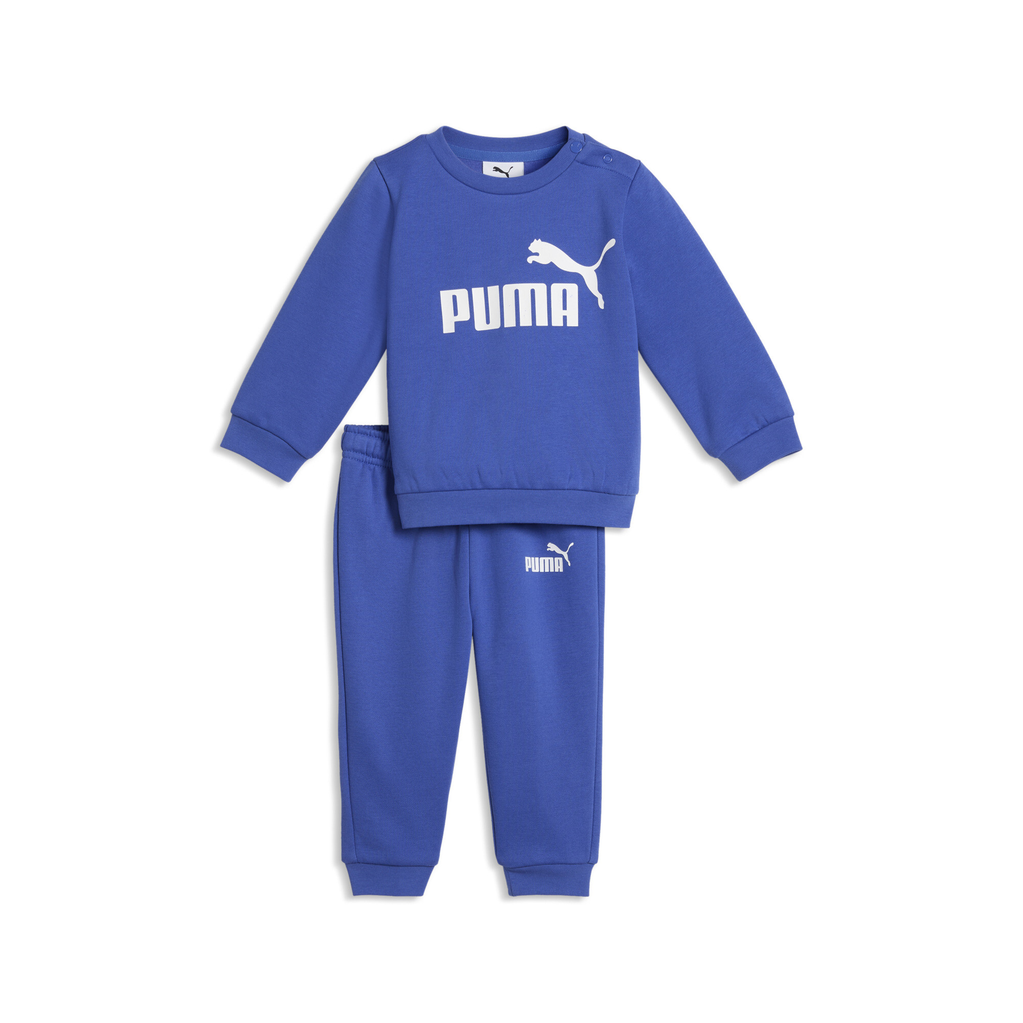 PUMA Essentials Minicats Crew set, Blauw, Maat 4-6M