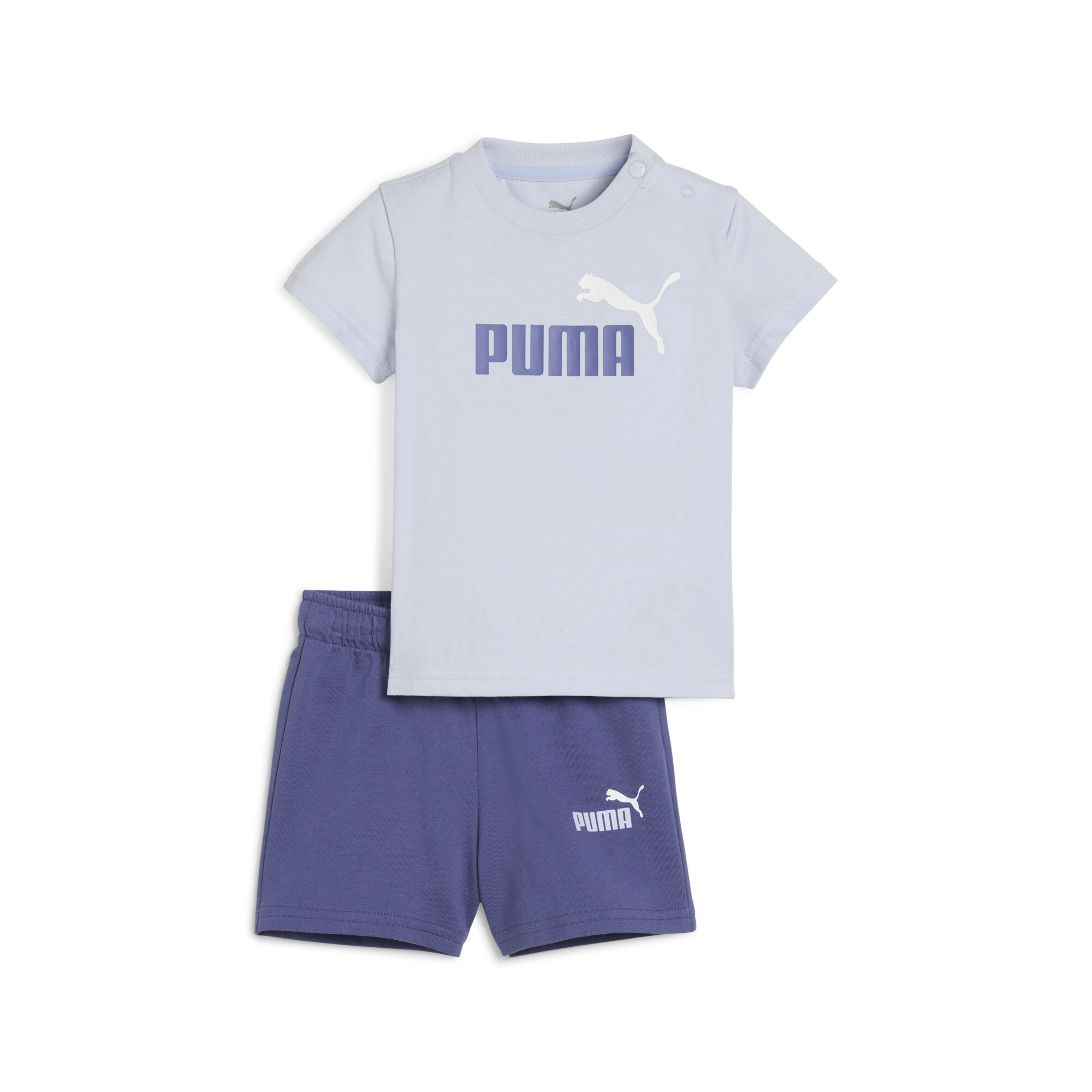 Puma Minicats Essentials T-Shirt und Shorts Set Baby | Mit Plain | Cool Weather | Größe: 4-6M