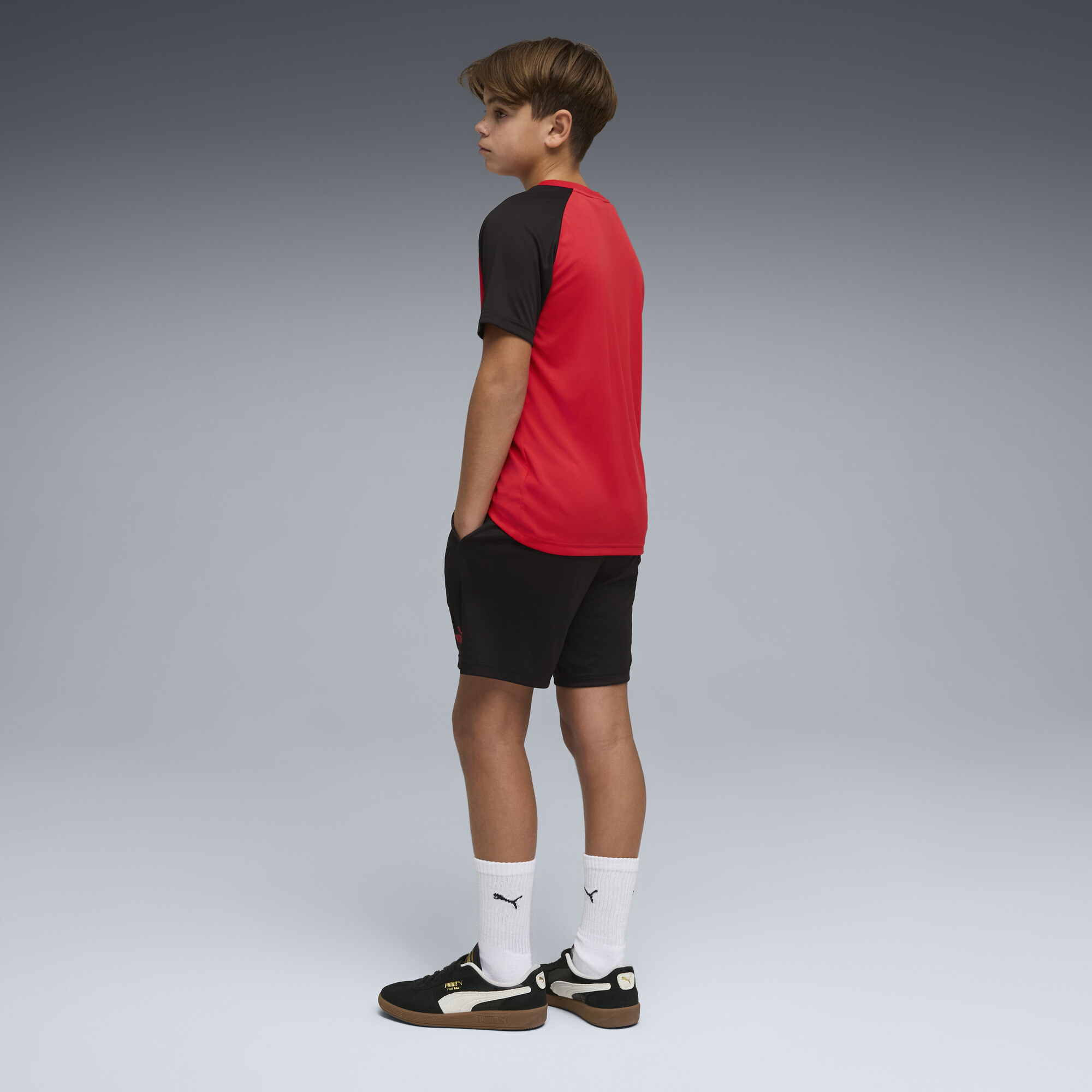 PUMA Essentials No.1-logo set met Poly T-shirt en short voor Heren, Rood, Maat 15-16Y thumbnail 5