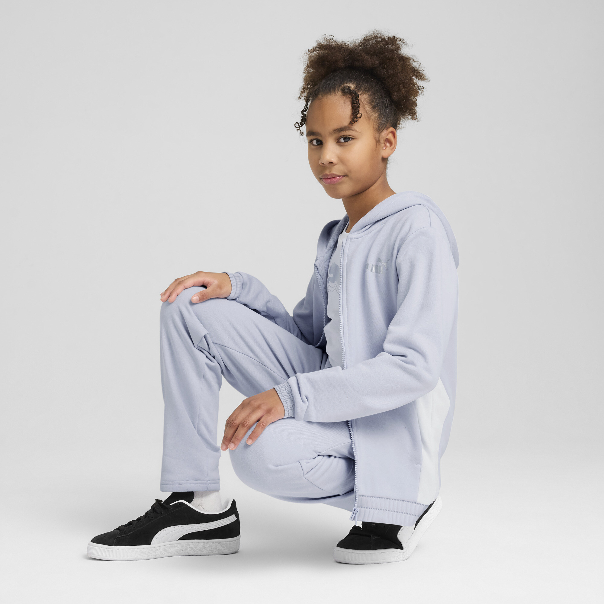 Puma Metallic Jogginganzug mit Kapuze Teenager Für Damen Für Kinder | Mit Plain | Cool Weather | Größe: 9-10Y