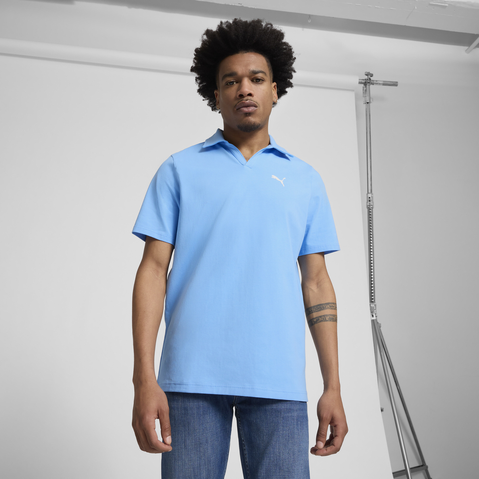 Puma Ess Resort Polo Shirt In Blue