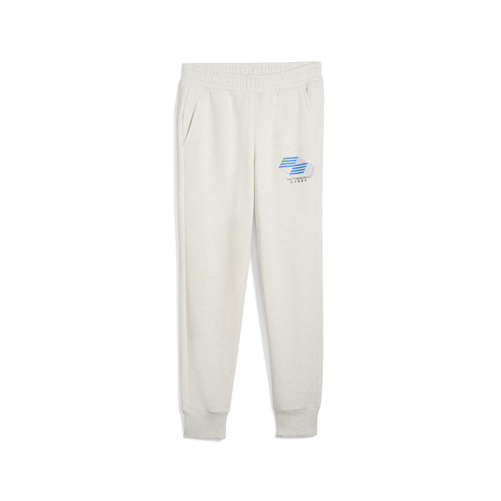 Men's Puma X HYROX Logo Fleece Pants, White, Size XL, Clothing