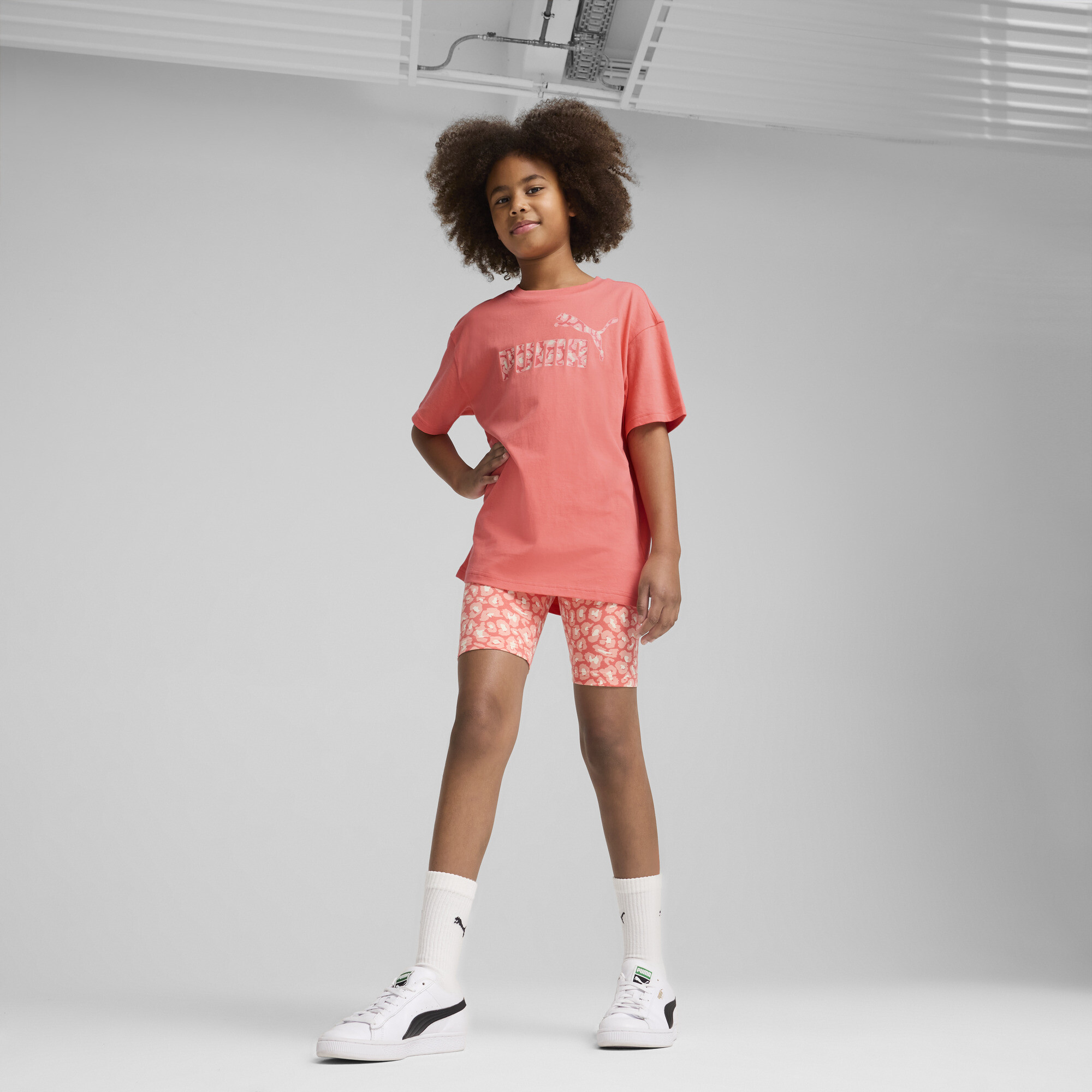 PUMA Essentials Animal Logo Infill T-shirt voor Dames, Roze, Maat 15-16Y thumbnail 4