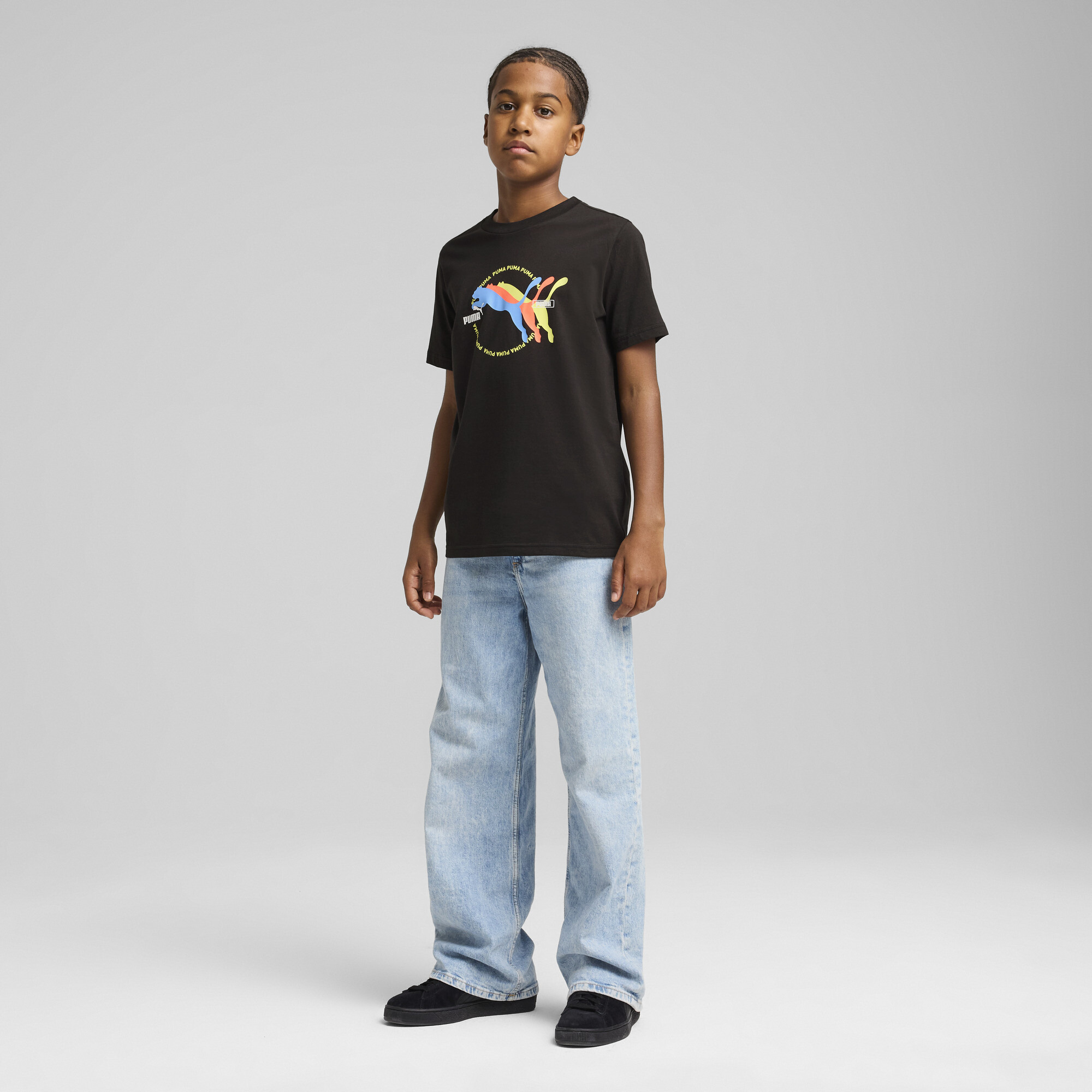 Graphics T-shirt voor Heren, Zwart, Maat 9-10Y | PUMA