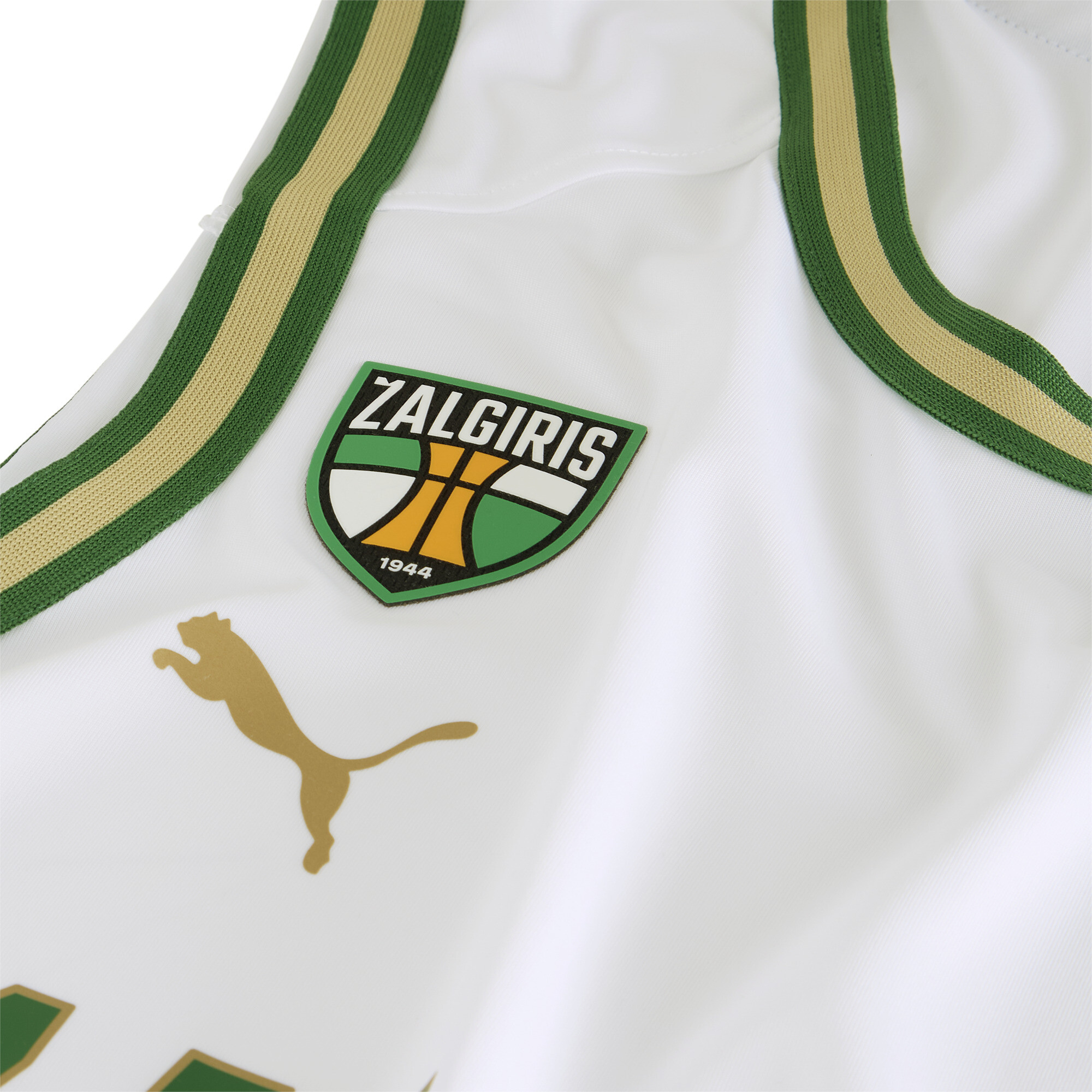 Men's Puma BC Zalgiris Kaunas 24/25 Away Jersey, White, Size L, Clothing