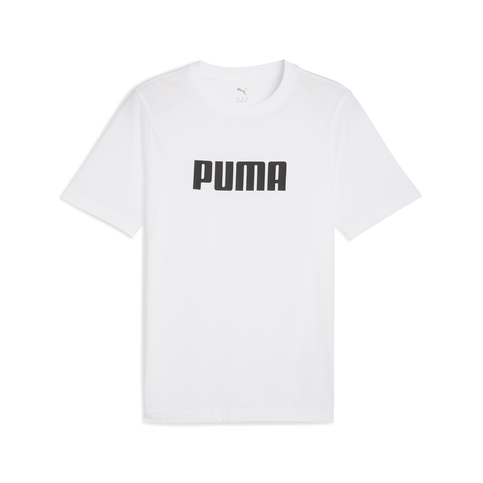 Essentials Logo T-shirt voor Heren, Wit, Maat XL | PUMA