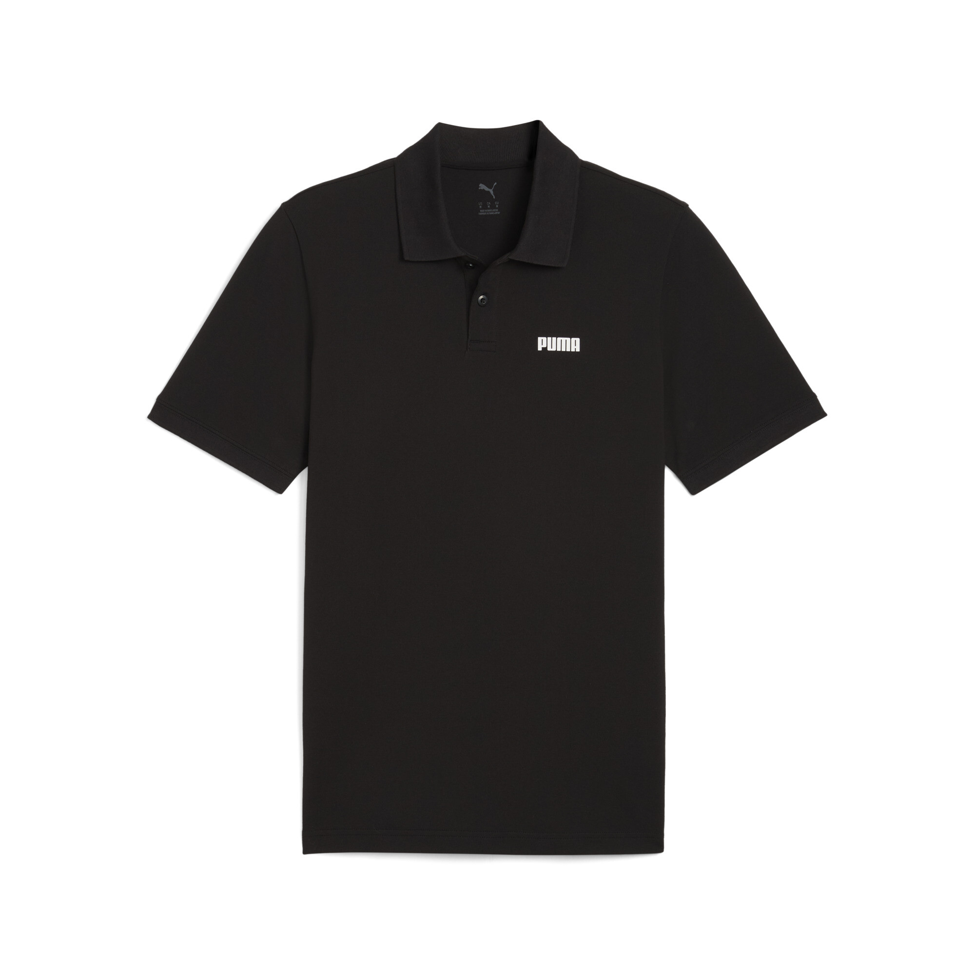 Puma Essentials Piqué-Poloshirt Herren | Mit Plain | Black | Größe: M