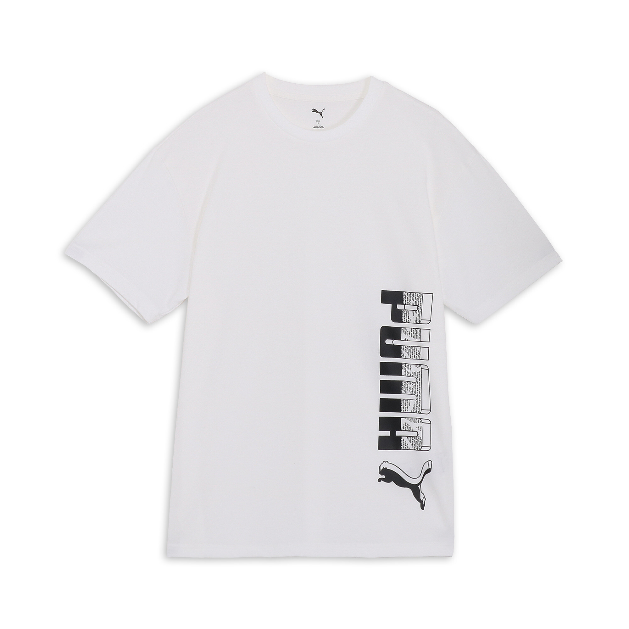 商品情報PUMA MIX CLOTH素材を使用したグラフィックTシャツです。快適な着心地を実現する吸湿速乾性に優れたPUMA MIX CLOTH素材を使用しているため、１日中さらっと着用いただけます。