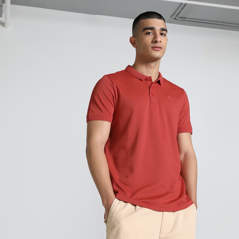 

Men's PUMA WARDOBE Essential Jacquard Collar Polo