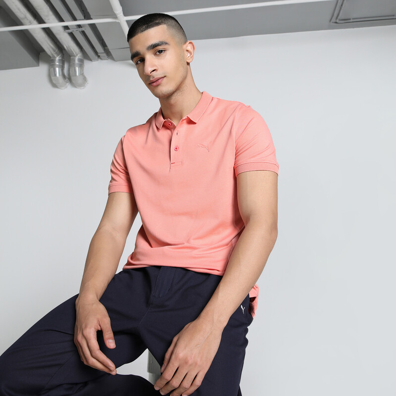 

Men's PUMA WARDOBE Essential Jacquard Collar Polo
