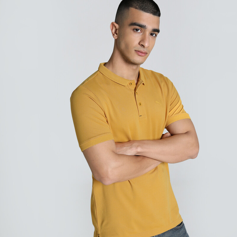 

Men's PUMA WARDOBE Essential Jacquard Collar Polo