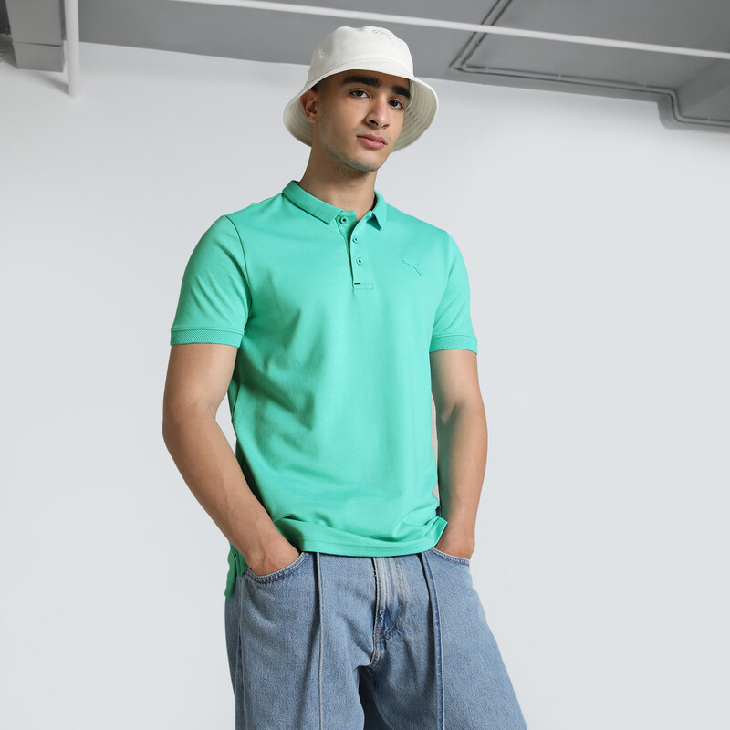 

Men's PUMA WARDOBE Essential Jacquard Collar Polo