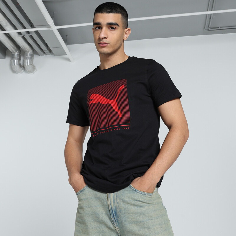 

Men's PUMA Striped Logo Graphic Slim Fit Tee