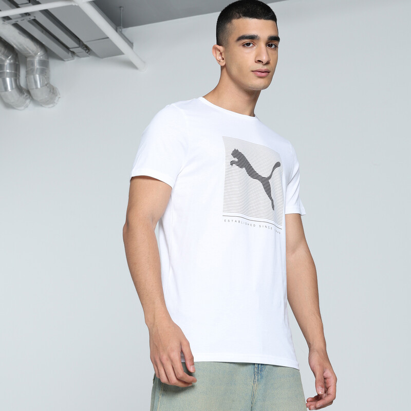 

Men's PUMA Striped Logo Graphic Slim Fit Tee